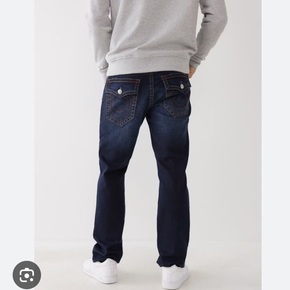 New w Tag: True Religion Ricky Relaxed Straight. Dark Wash. Size 33 Waist - Picture 4 of 15